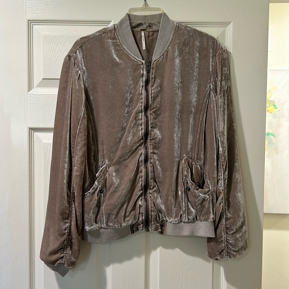 Free People Velvet Bomber Jacket